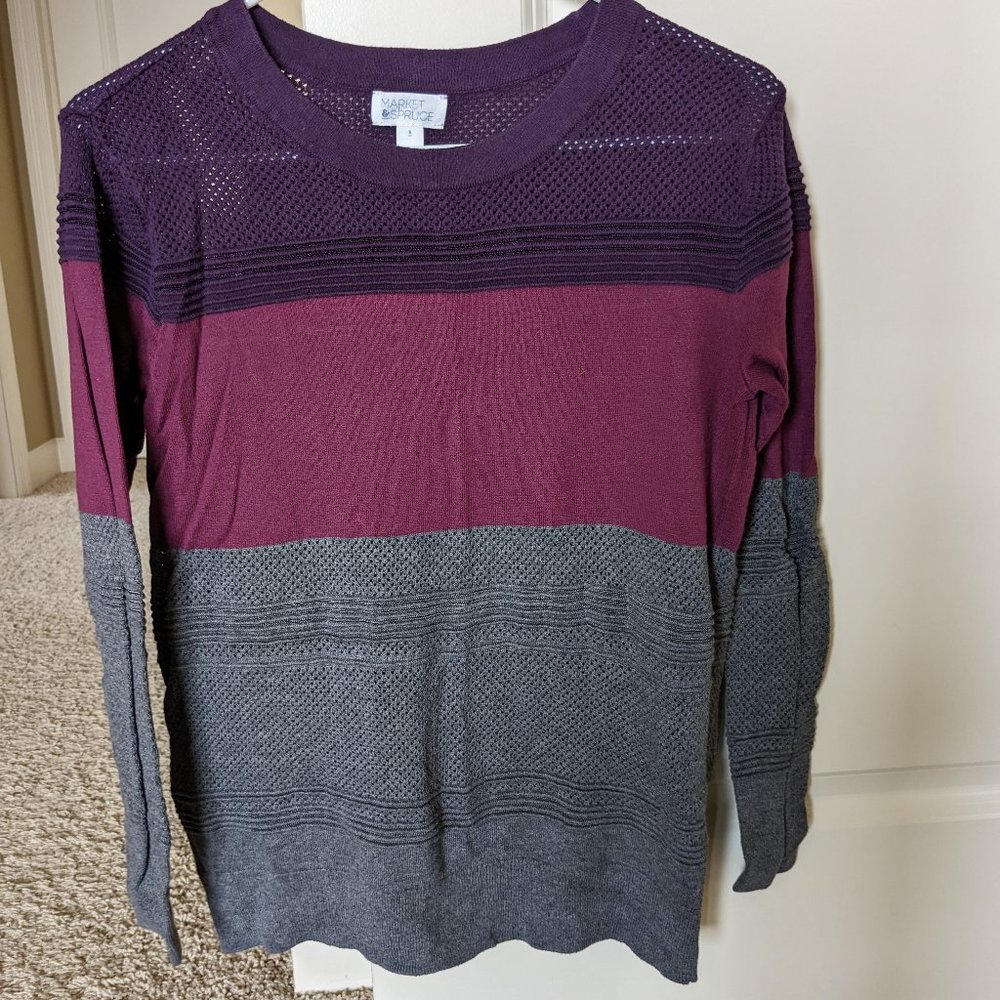 Market & Spruce Rowan Textured Cotton Blend Sweater